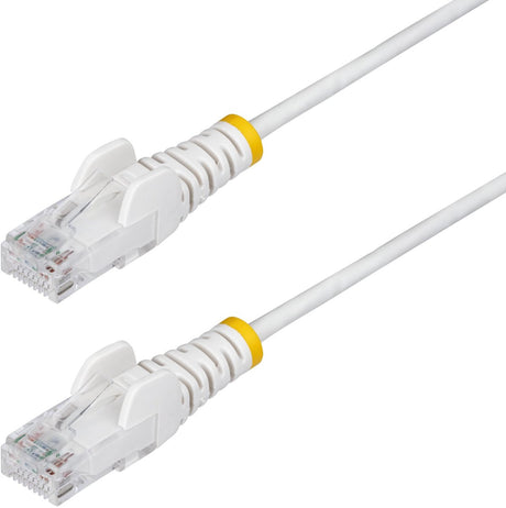Startech .com 50cm dunne cat6 ethernet kabel, wit, snagless, 100w poe, utp, lszh, 28awg pure koperdraad, slim rj45 netwerk patchkabel met trekontlasting, fluke getest