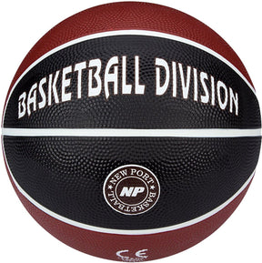 New Port Mini-Basketballdruck – Bordeaux, Schwarz und Weiß – 3