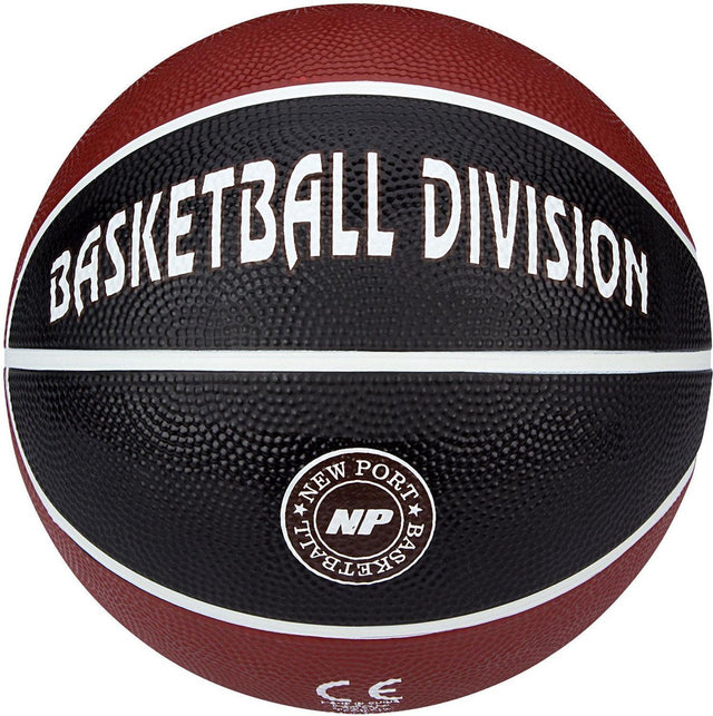 New Port Mini-Basketballdruck – Bordeaux, Schwarz und Weiß – 3