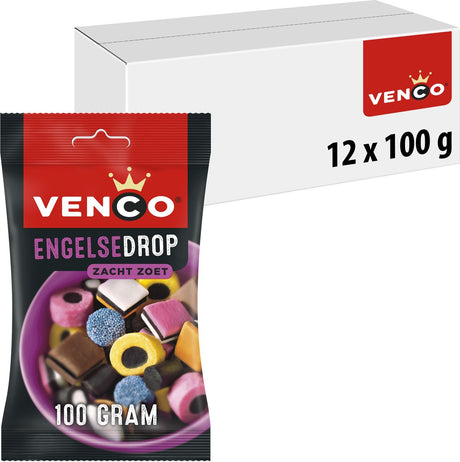 Venco Englisches Lakritz - Lakritzmischung weich süß - 12x100g