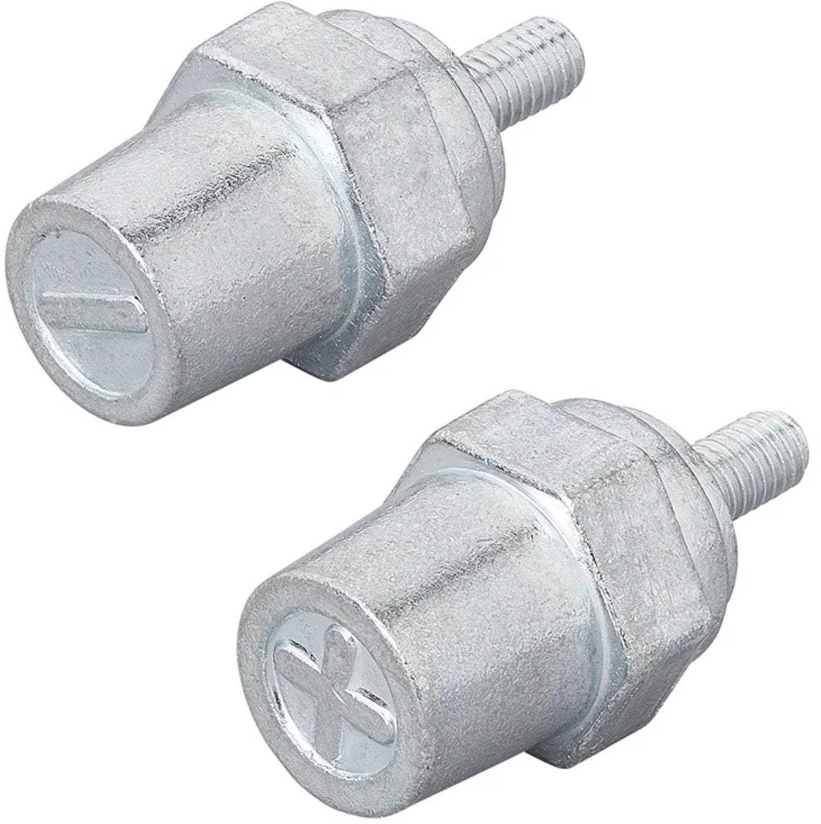Proplus schroefbare accupolen – verzinkt staal m6 set (plus en min)