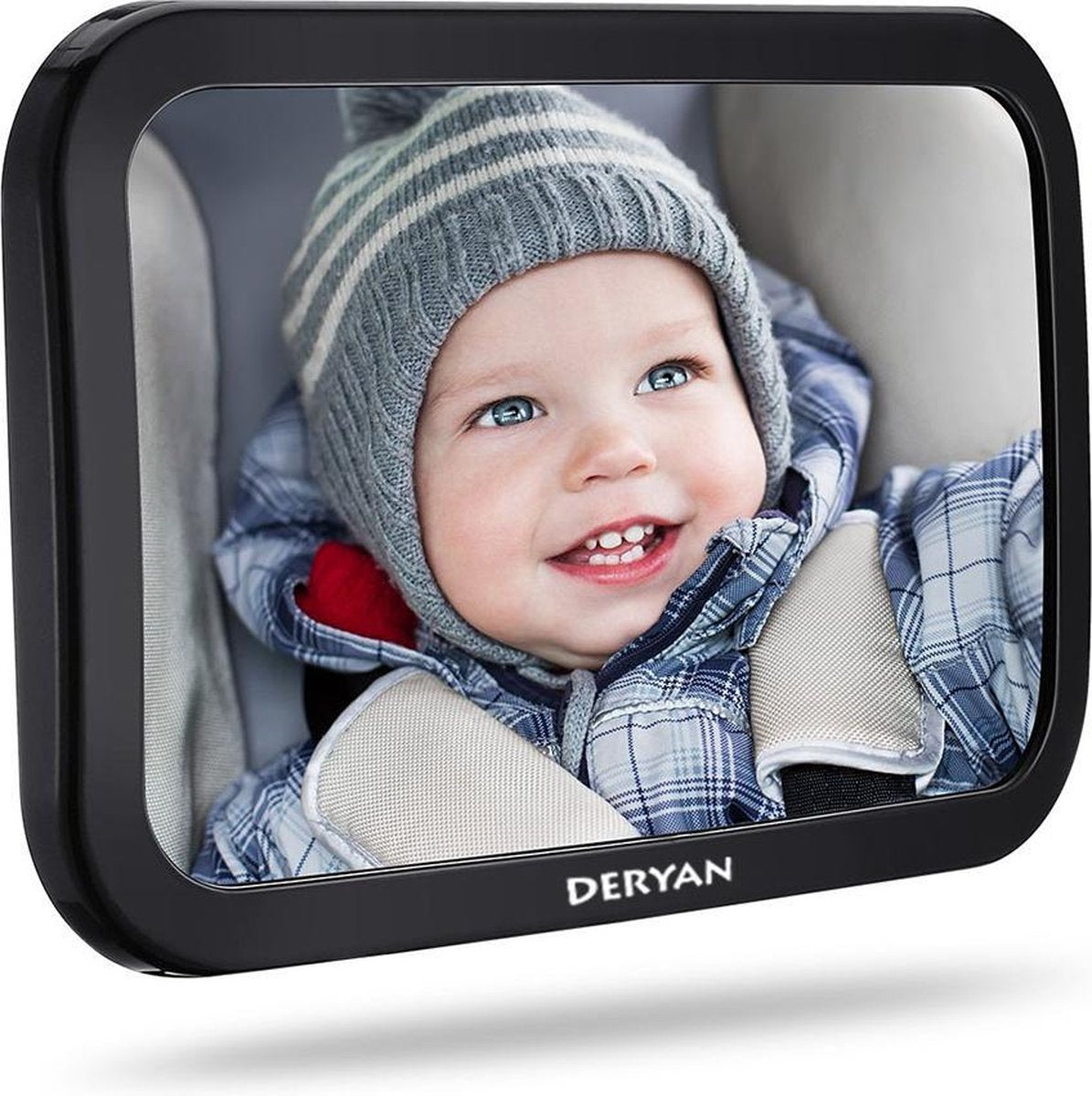 Deryan luxe xl autospiegel baby verstelbaar - kinderspiegel auto - achterbank spiegel baby