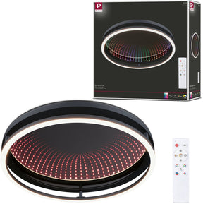 Paulmann wand- en plafondlamp spaceglow one rgb+ 2000lm 230v 34,5w dimbaar zwart mat