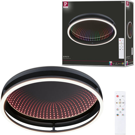 Paulmann wand- en plafondlamp spaceglow one rgb+ 2000lm 230v 34,5w dimbaar zwart mat