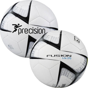 Precision voetbal fusion lite pu 370 gram wit zwart maat 5