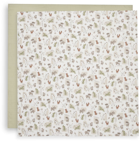 Jollein hydrofiele doek large 115x115cm barn buddies (2pack)
