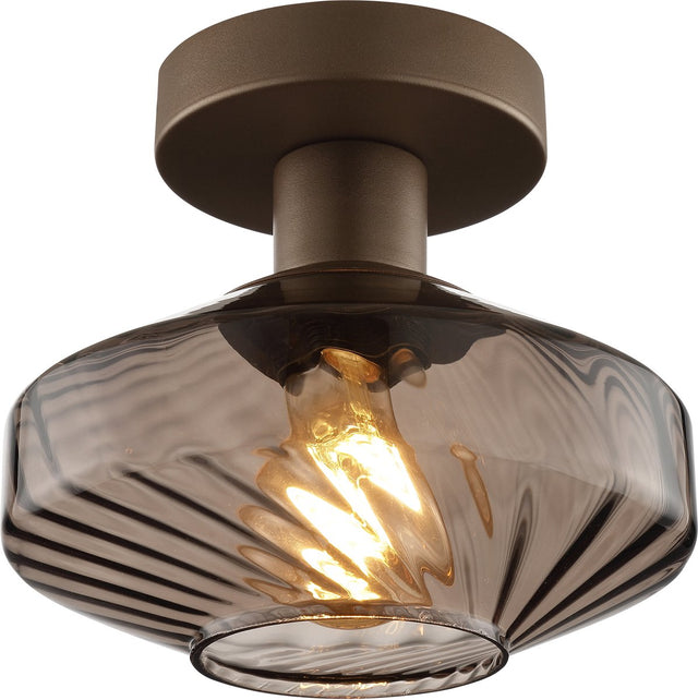 Brilliant lyn - plafondlamp - 1-lichts - e27 - koffie