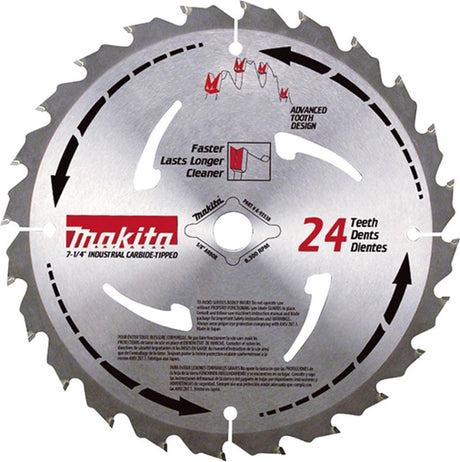 Makita Kreissägeblatt für Holz | mforce | ø 190 mm Achsloch 15,88 mm 24 Zähne – B-08062