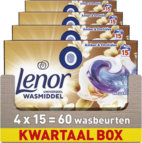 Lenor Waschmittel All-in-1 Pods Amber Orchid – 4 x 15 Stück