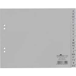 Alphabetische Tabs, langlebig, 6500, 20 Tabs, 4 Löcher, grau