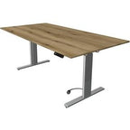Kerkmann Sitz-Steh-Schreibtisch 10233555 Spanplatte Eiche, Silber