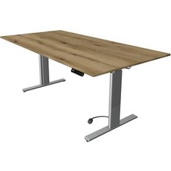 Kerkmann Sitz-Steh-Schreibtisch 10233555 Spanplatte Eiche, Silber
