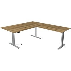 Kerkmann Sitz-Steh-Schreibtisch 10235555 Spanplatte braun, silber