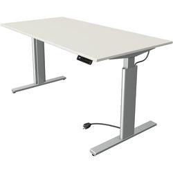 Kerkmann Sitz-Steh-Schreibtisch 10232510 Spanplatte weiß, silber