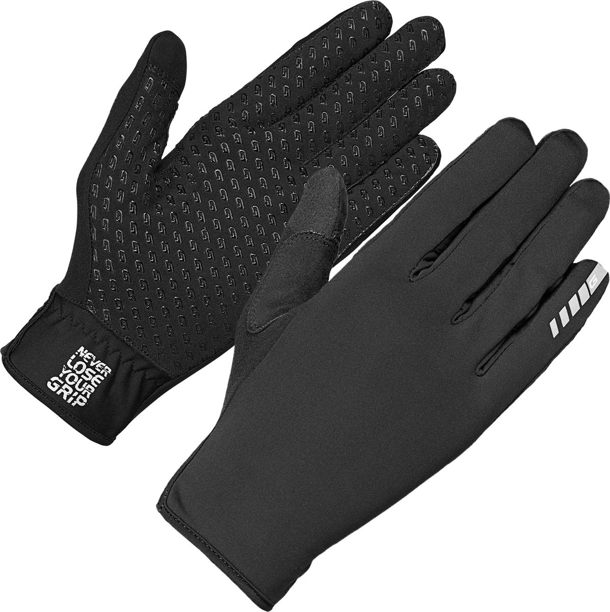 Gripgrab - Raptor Raceday winddichte Frühlings-Herbst-Fahrradhandschuhe winddicht ohne Polsterung - Schwarz - Unisex - Größe XL