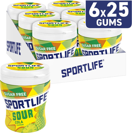 Sportlife Kaugummi saure Ananas - Kaugummi - zuckerfrei - 6x60g