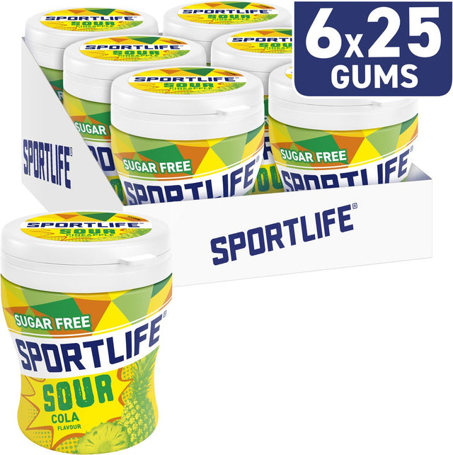 Sportlife Kaugummi saure Ananas - Kaugummi - zuckerfrei - 6x60g