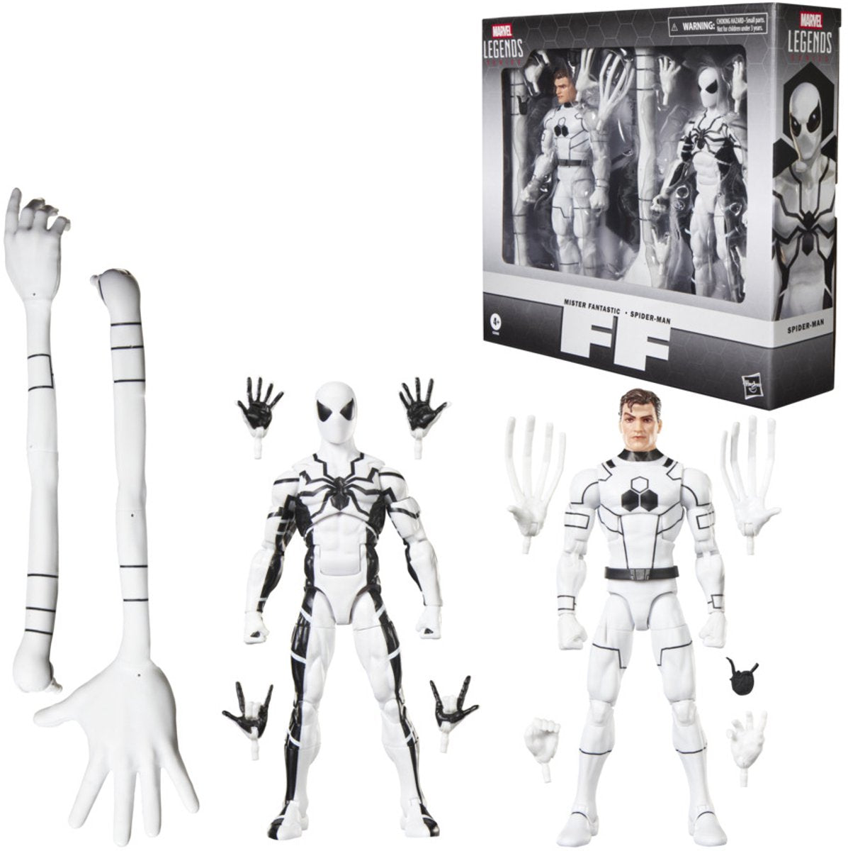 Marvel legends series future foundation mister fantastic en spider-man, twee fantastic four-stripactiefiguren van 15 cm