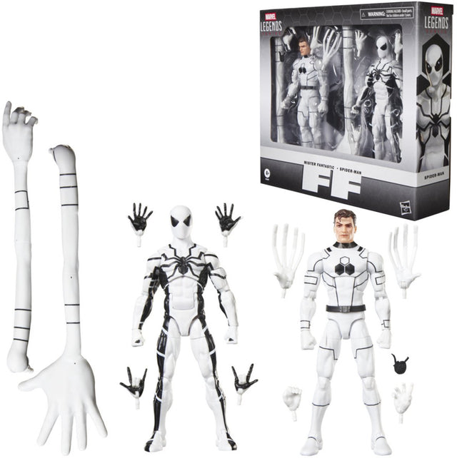 Marvel legends series future foundation mister fantastic en spider-man, twee fantastic four-stripactiefiguren van 15 cm