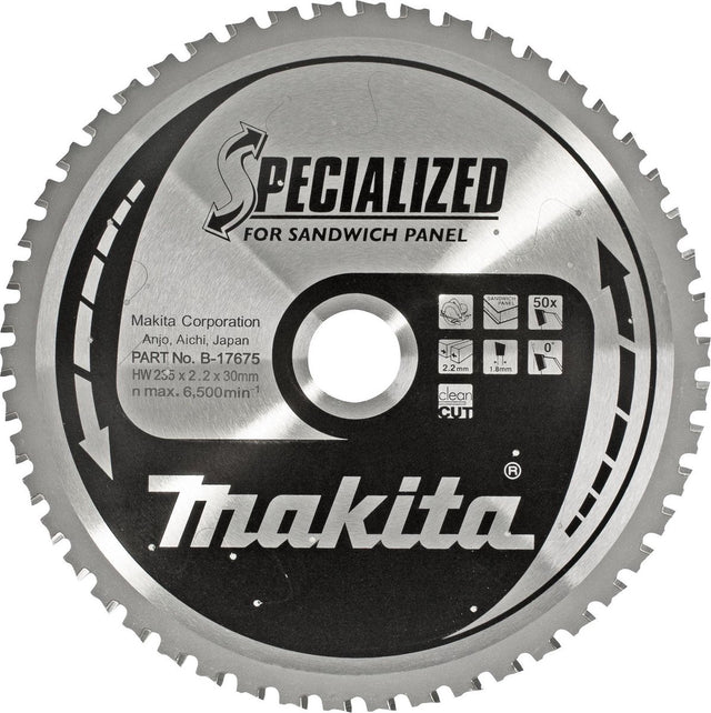 Makita B-17697 Spezial-Kreissägeblatt – 355 x 30 x 80 t – Sandwichplatten