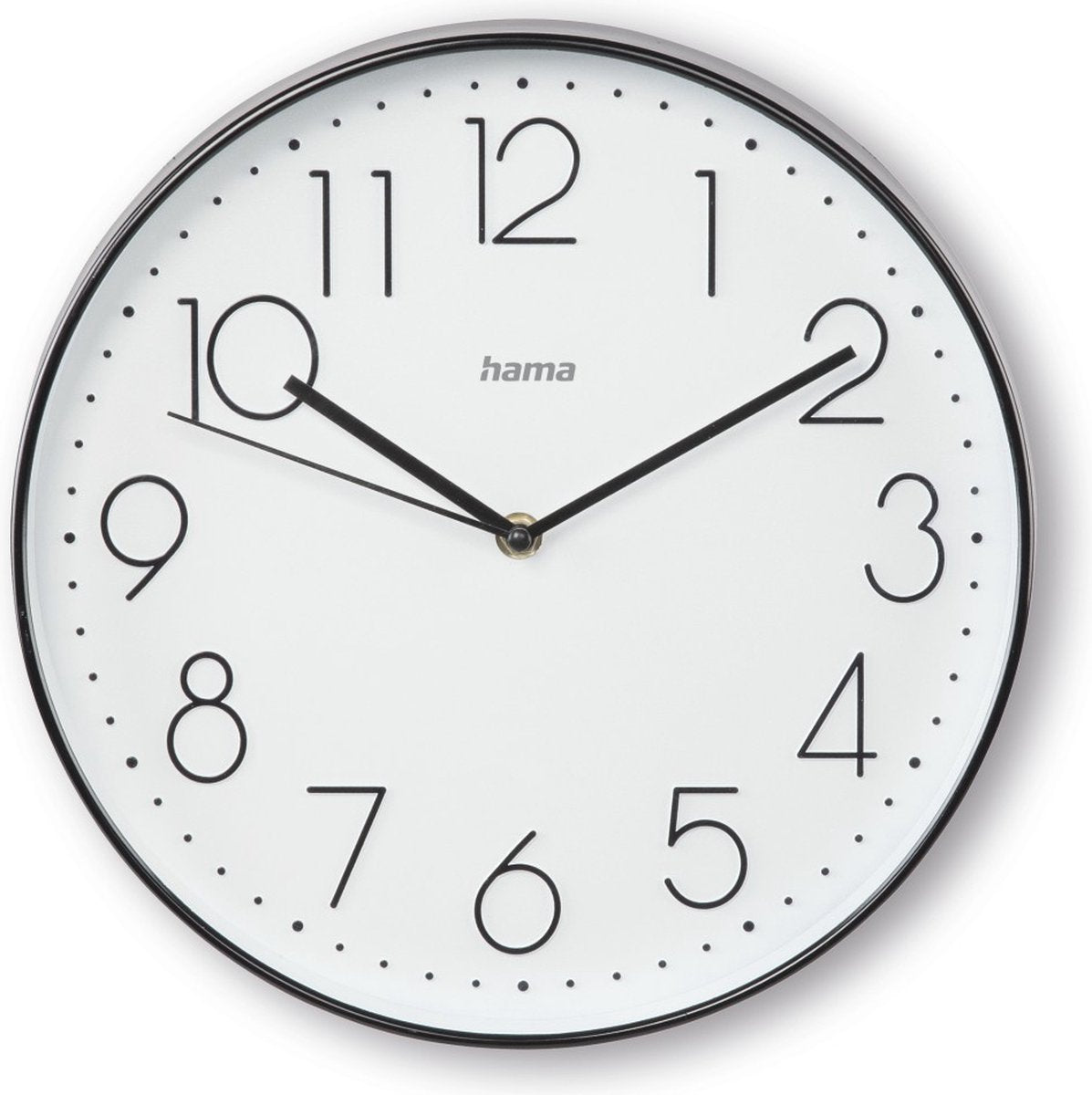 Hama Wanduhr – Korsika – geräuscharm – Schwarz und Weiß
