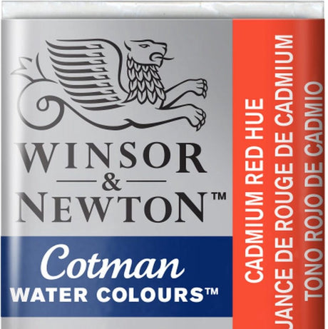 Winsor Newton W N Cotman Aquarellfarbe, halbe Näpfchen, kadmiumroter Farbton