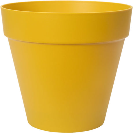 Elho Loft Urban Round 25 – Blumentopf für den Außenbereich – ø 24,5 x H 22,0 cm – Ocker