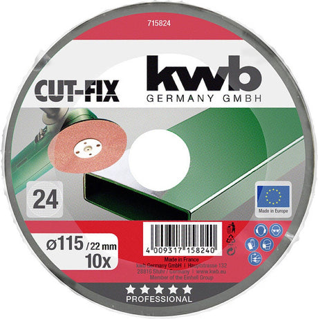 KWB 715824 Schleifpapier für Tellerschleifer Körnung (Anzahl) 24 (ø) 115 mm 10 Stück(e)