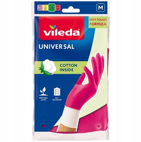 Vileda Universalhandschuhe - Größe M - rutschfest - Baumwollfutter M