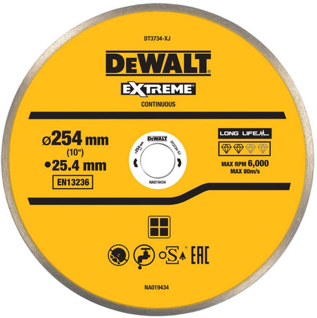 Dewalt dt3734-xj – Diamantscheibe – Nassschneiden – Granit – 250 mm