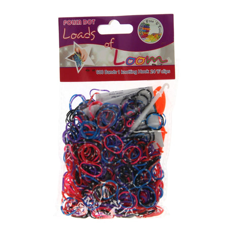 Loom Bands Polka Dots Set, 600 Stück.
