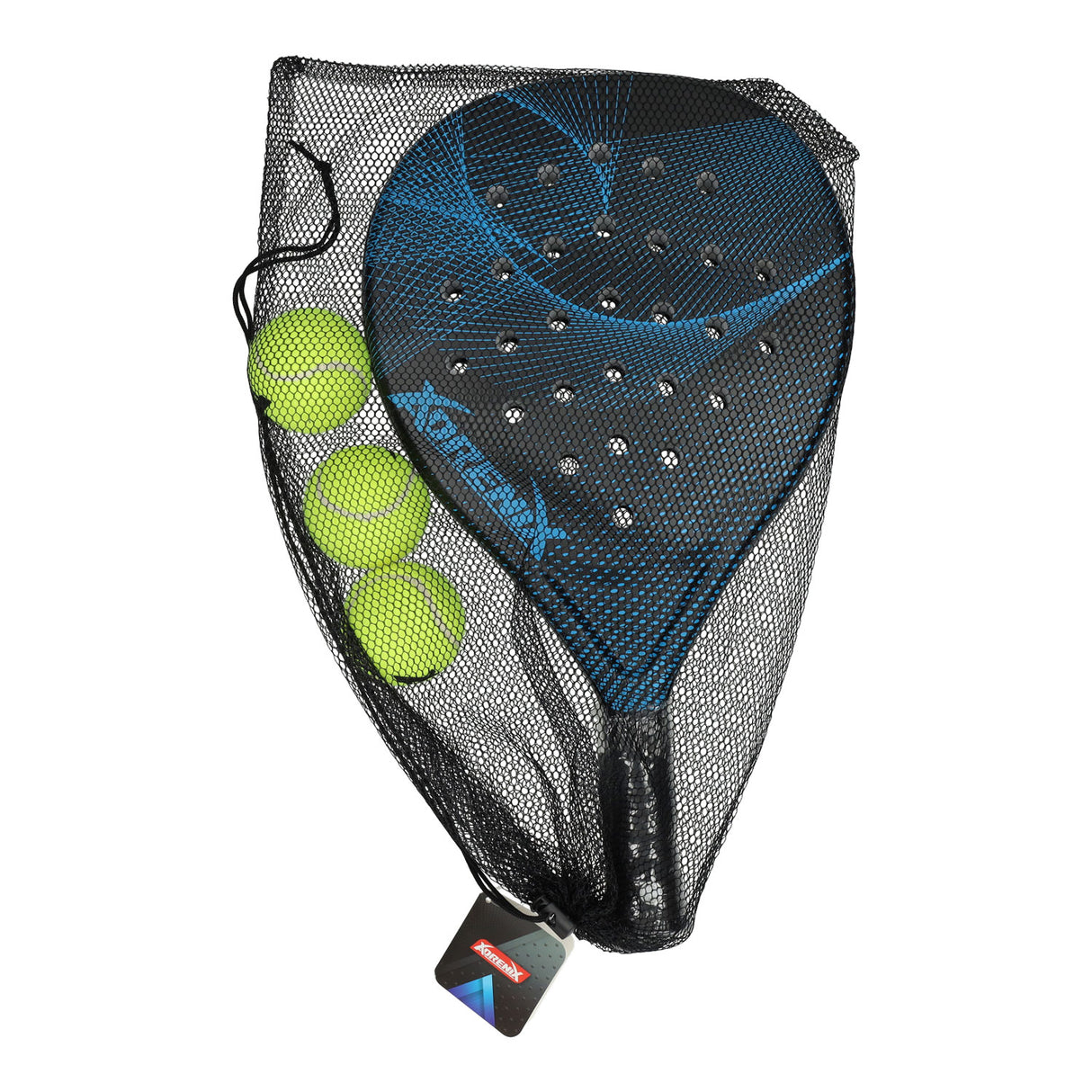 Adrenix Padel-Set Schläger mit 3 Bällen – blau