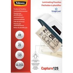 Fellowes Laminierfolien 5396301 125 Mikron, transparent, 25er-Packung