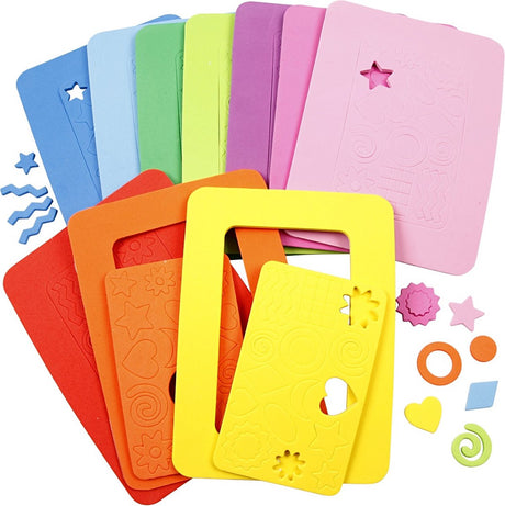 Creativ Company Eva-Schaumstoff-Fotorahmen, Größe 13 x 18 cm, 10 Teile, 1 Box
