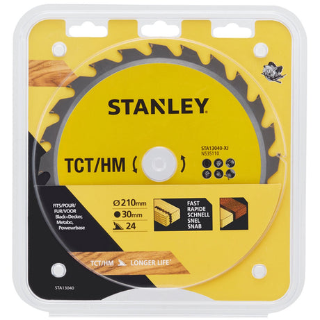 Stanley ø210x30mm 24 tanden 1 st sta13040-xj