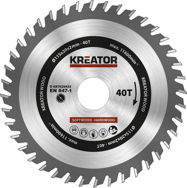 Kreator krt020436 Sägeblatt Holz 235mm 40t