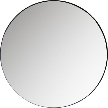 Woood doutzen spiegel - metaal - zwart - 115x115x5