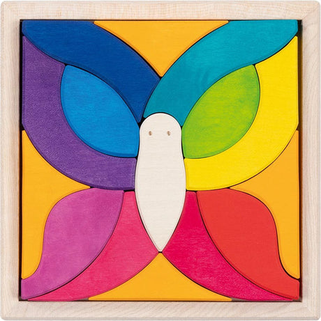 Goki Puzzle-Mosaik - Schmetterling - 17x17x3cm - 15 Teile - 2 Jahre
