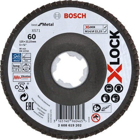 Bosch Pro X571 X-Lock Fächerscheibe 125 mm K60 – 2608619202