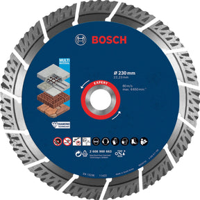 Bosch Zubehör Bosch Professional Expert Multimaterial Diamant-Trennscheibe 230 x 22,23 x 2,4 x 15 mm – 2608900663