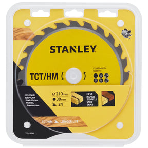 Stanley ø210x30mm 24 tanden 1 st sta13040-xj