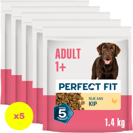 Perfekt passendes Hundefutter – Erwachsene – Huhn – 5x 1,4 kg
