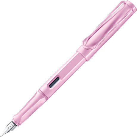 Lamy Safari Füllfederhalter Hellrosa | hellrosa (Sonderedition) | ergonomischer Griff, polierte Stahlfeder ef | robuster ASA-Kunststoff | inkl. t 10 blaue Patrone