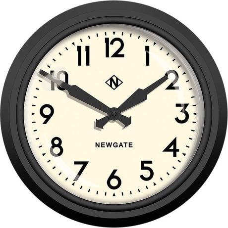 Newgate-Wanduhr, elektrisch, schwarz, 37 cm