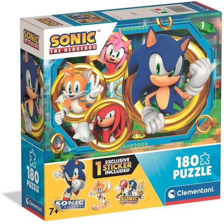 Clementoni - kinderpuzzel - 180 stukjes - sonic - puzzel vanaf 7 jaar