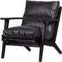 Woood Houston-Sessel – Leder – Schwarz – 86 x 71 x 71