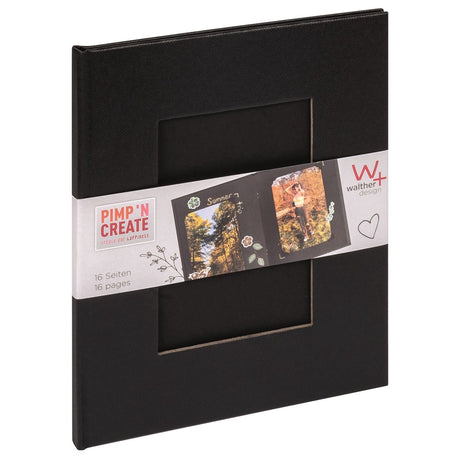 Walther FA-090-B Fotoalbum-Packung – Größe 16,5 x 20 cm – Schwarz