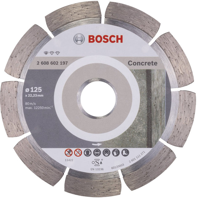 Bosch - Diamanttrennscheibe Standard für Beton 125 x 22,23 x 1,6 x 10 mm