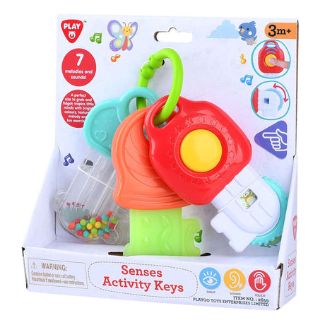 Playgo Play Babyspielzeug-Aktivitätentasten mit Ton und Musik.