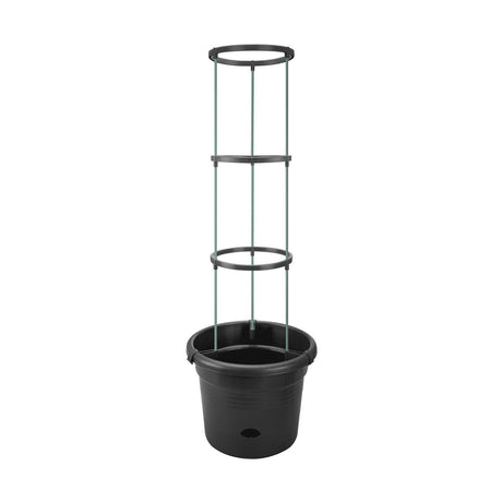 Elho Green Basics Tomatentopf 33 – Anzuchttopf für Tomaten – 100 % recycelter Kunststoff – ø 33,5 x H 26,0 cm – Living Black